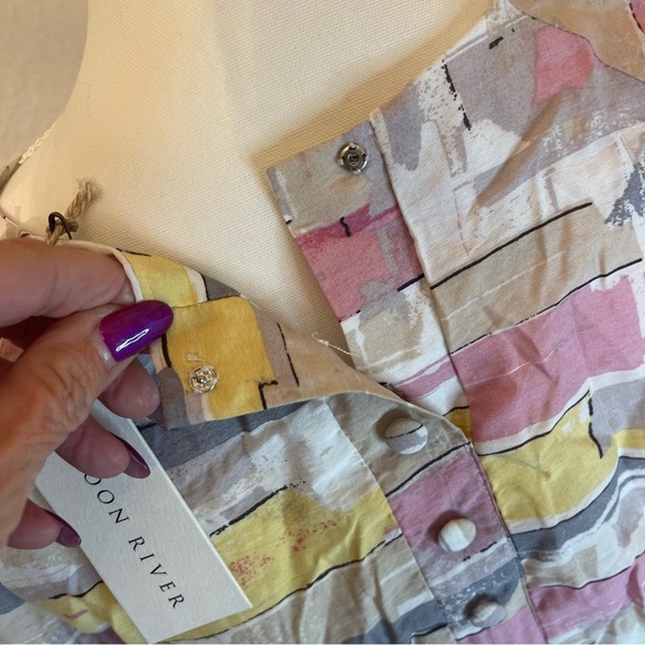 Moon River NWT Abstract Water Color Viscose Blend Dress Size XS - Picture 9 of 11